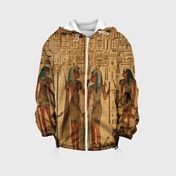 Куртка с капюшоном детская Имитация папируса: арт нейросети, цвет: 3D-белый
