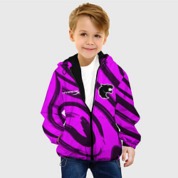 Куртка с капюшоном детская Furia pink, цвет: 3D-черный — фото 2