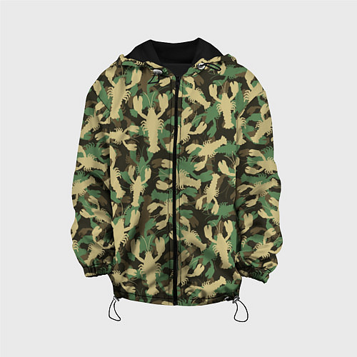 Детская куртка Камуфляж из раков / 3D-Черный – фото 1