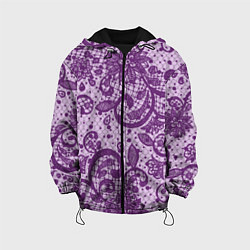 Куртка с капюшоном детская Фиолетовая фантазия, цвет: 3D-черный