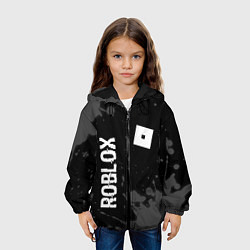 Куртка с капюшоном детская Roblox glitch на темном фоне: надпись, символ, цвет: 3D-черный — фото 2