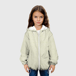 Куртка с капюшоном детская Текстура ажурный оливковый, цвет: 3D-белый — фото 2