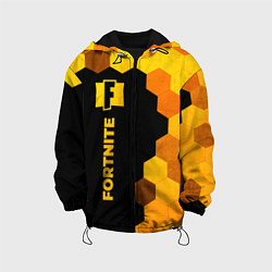 Куртка с капюшоном детская Fortnite - gold gradient: по-вертикали, цвет: 3D-черный
