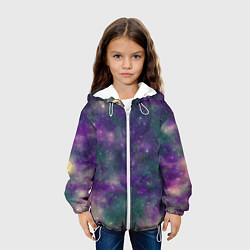 Куртка с капюшоном детская Космос День и ночь, цвет: 3D-белый — фото 2