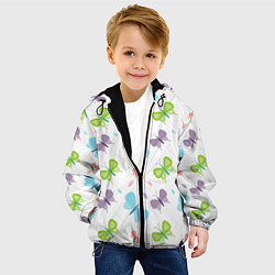 Куртка с капюшоном детская Милые бабочки, цвет: 3D-черный — фото 2