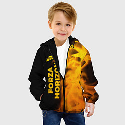 Куртка с капюшоном детская Forza Horizon - gold gradient: по-вертикали, цвет: 3D-черный — фото 2
