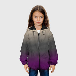 Куртка с капюшоном детская Фиолетовый и серый дым - Хуф и Ся, цвет: 3D-черный — фото 2