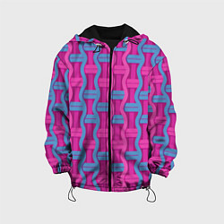 Куртка с капюшоном детская Pink blue fantasy, цвет: 3D-черный