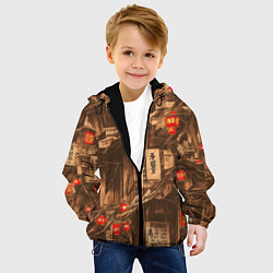 Куртка с капюшоном детская Китайский квартал, цвет: 3D-черный — фото 2