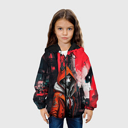 Куртка с капюшоном детская Кибернетический демон они, цвет: 3D-черный — фото 2