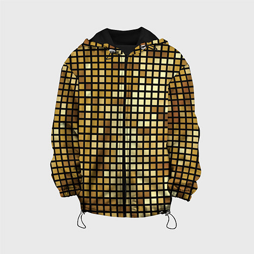 Детская куртка Золотая мозаика, поверхность диско шара / 3D-Черный – фото 1
