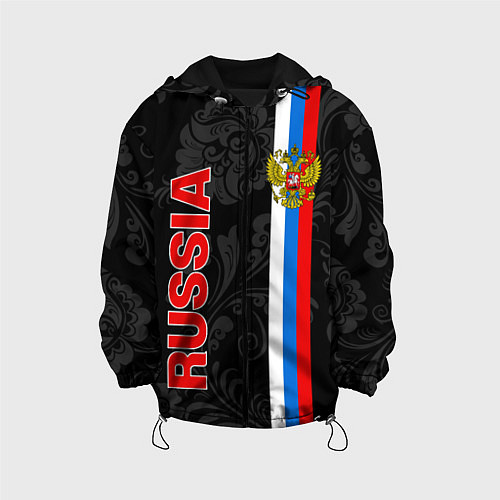 Детская куртка Russia black style / 3D-Черный – фото 1