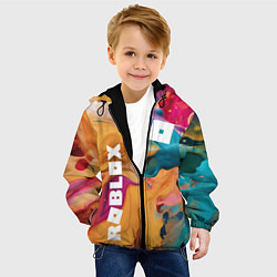 Куртка с капюшоном детская Roblox Logo Color, цвет: 3D-черный — фото 2