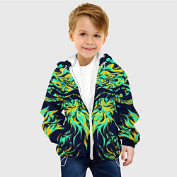 Куртка с капюшоном детская Сияние узора, цвет: 3D-белый — фото 2