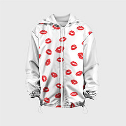 Куртка с капюшоном детская Kiss, цвет: 3D-белый