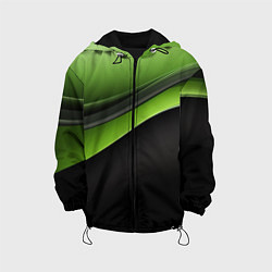 Детская куртка Black green abstract