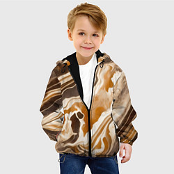 Куртка с капюшоном детская Яшма серая, цвет: 3D-черный — фото 2
