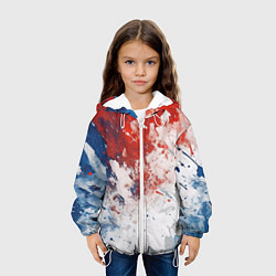 Куртка с капюшоном детская Краски в цветах России, цвет: 3D-белый — фото 2