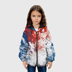 Куртка с капюшоном детская Краски в цветах России, цвет: 3D-черный — фото 2