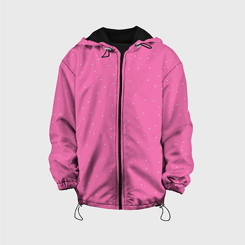 Детская куртка Нежный розовый кружочки / 3D-Черный – фото 1