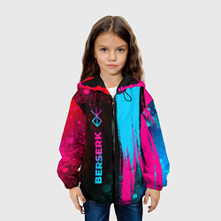 Куртка с капюшоном детская Berserk - neon gradient: по-вертикали, цвет: 3D-черный — фото 2