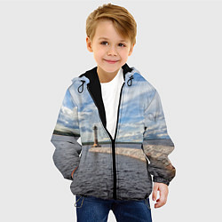 Куртка с капюшоном детская Маяк на Ладоге, цвет: 3D-черный — фото 2