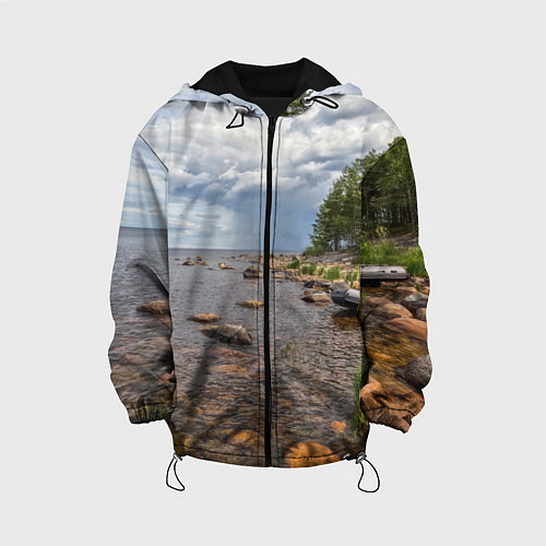 Детская куртка Лодка на Ладоге / 3D-Черный – фото 1