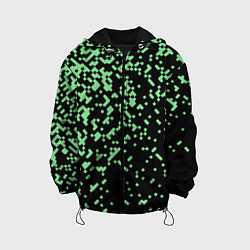 Куртка с капюшоном детская Green pixel, цвет: 3D-черный