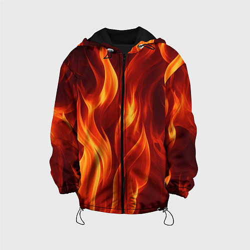 Детская куртка Пламя огня / 3D-Черный – фото 1