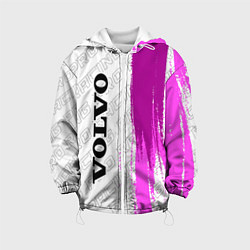 Куртка с капюшоном детская Volvo pro racing: по-вертикали, цвет: 3D-белый