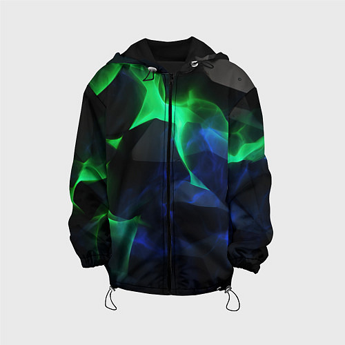 Детская куртка Неоновая лава из плит / 3D-Черный – фото 1