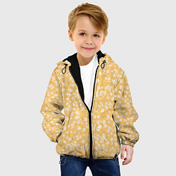 Куртка с капюшоном детская Сакура паттерн, цвет: 3D-черный — фото 2