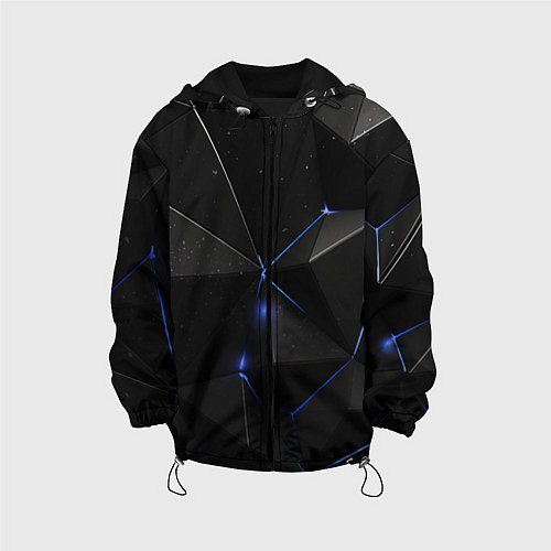 Детская куртка Black geometry texture / 3D-Черный – фото 1