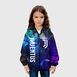 Куртка с капюшоном детская Juventus logo blue, цвет: 3D-черный — фото 2