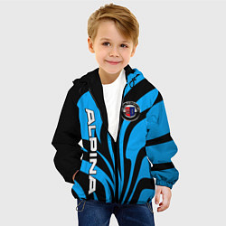 Куртка с капюшоном детская Alpina - blue colors, цвет: 3D-черный — фото 2