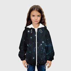 Куртка с капюшоном детская Абстрактное свечение, цвет: 3D-белый — фото 2