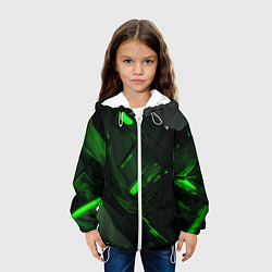 Куртка с капюшоном детская Токсичная абстрактность, цвет: 3D-белый — фото 2
