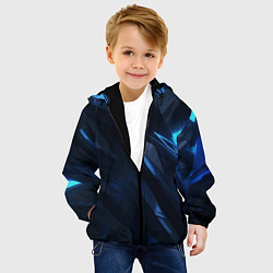 Куртка с капюшоном детская Синяя безгранность, цвет: 3D-черный — фото 2