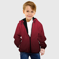 Куртка с капюшоном детская Градиент цвета тёмный кабаре, цвет: 3D-черный — фото 2