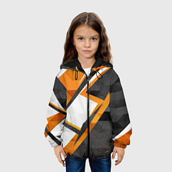 Куртка с капюшоном детская Абстрактный полигональный узор Asiimov, цвет: 3D-черный — фото 2