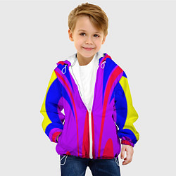 Куртка с капюшоном детская Яркий цветной мотив, цвет: 3D-белый — фото 2