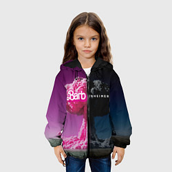 Куртка с капюшоном детская Barbenheimer - meme - nuclear explosion, цвет: 3D-черный — фото 2