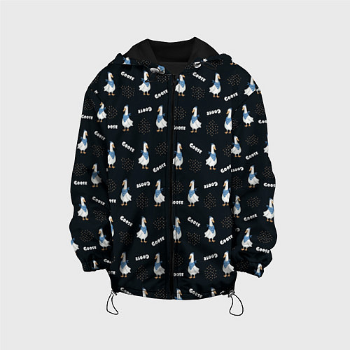 Детская куртка Гуси на темном фоне / 3D-Черный – фото 1