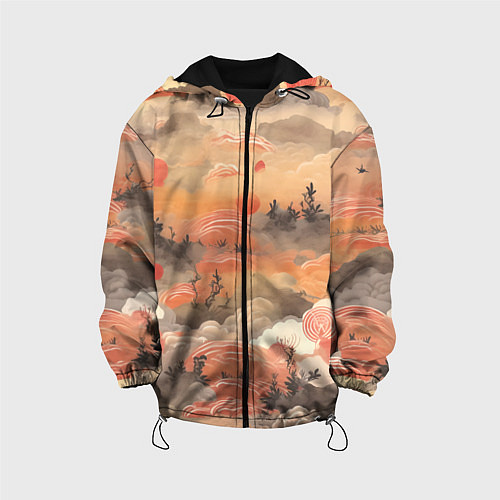 Детская куртка Japen pattern / 3D-Черный – фото 1