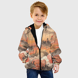 Куртка с капюшоном детская Japen pattern, цвет: 3D-черный — фото 2