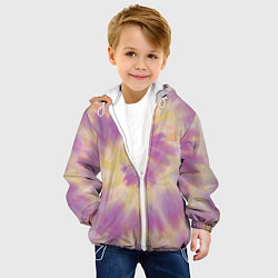 Куртка с капюшоном детская Tie-Dye дизайн, цвет: 3D-белый — фото 2