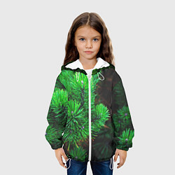 Куртка с капюшоном детская Зелёный лес России, цвет: 3D-белый — фото 2