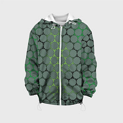 Куртка с капюшоном детская Цветочная броня, цвет: 3D-белый