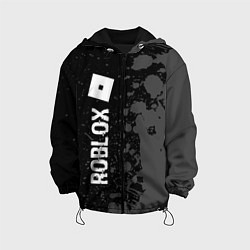 Куртка с капюшоном детская Roblox glitch на темном фоне: по-вертикали, цвет: 3D-черный
