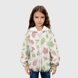 Куртка с капюшоном детская Осень - бежевый 3, цвет: 3D-белый — фото 2